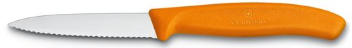 Nôž na zeleninu vlnkovaný 8 cm oranžový Victorinox 6.7636.L119